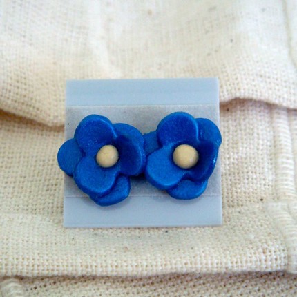 Sapphire Flower Studs by Designs by Nora
