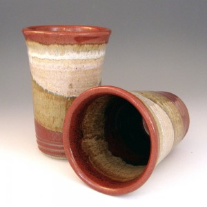 I made tumblers like these as a special order. It's a new shape for me. 