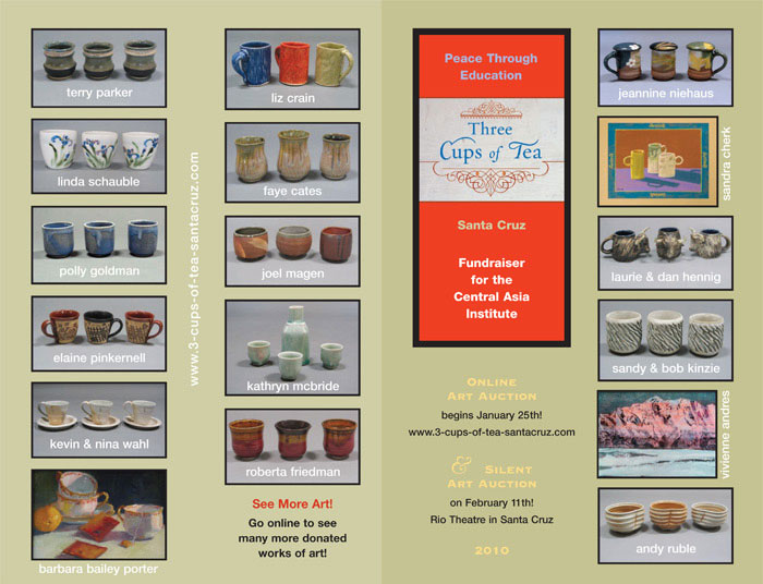 Three Cups of Tea Benefit Auction Poster